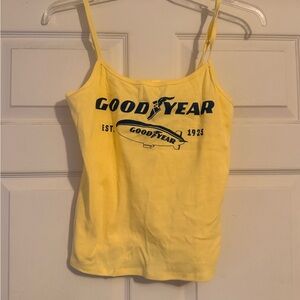 Vintage look Goodyear Yellow Logo Tank Top